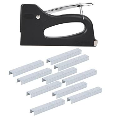 Imagem de Pistola de pregos de grampo manual, concha de plástico ABS, ferramenta manual leve e durável para moldura de madeira, moldura de pintura com trava de segurança 150 x 95 x 25 mm