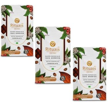 Imagem de Café 3 Corações Rituais Chocolate Kit 3 Pacotes De 250G - 3 Coracoes