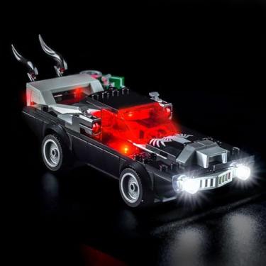 Imagem de LocoLee Kit de luz personalizado compatível com Lego 76309 Spider Man vs. Venom Muscle Car – Sem modelo apenas luzes, acessórios de iluminação LED compatíveis com Lego Spider Man vs Venom Muscle