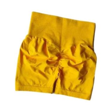 Imagem de Shorts De Yoga Femininos De Cintura Alta Sem Costura Com Compressão Pa