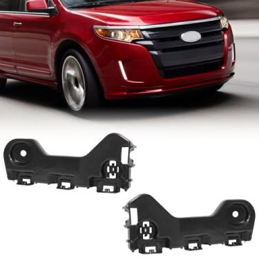 Imagem de BXZ Par de reforço de retentor de suporte de capa de para-choque dianteiro para Ford Edge 2011 2012 2013 2014