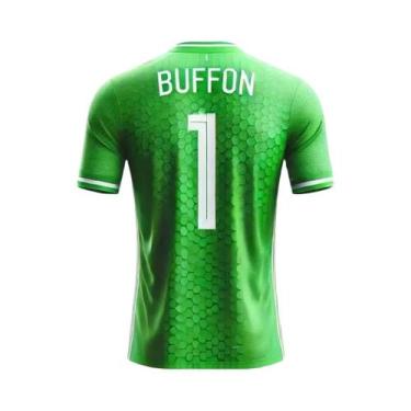 Imagem de Camisa De Futebol Italiana Masculina Buffon Respirável De Manga Curta 