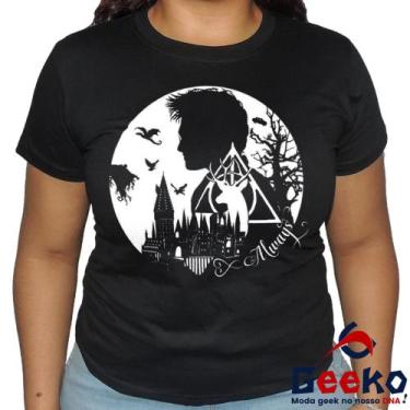 Imagem de Baby Look Harry Potter 100% Algodão Blusa Feminina Hogwarts All Geek, 