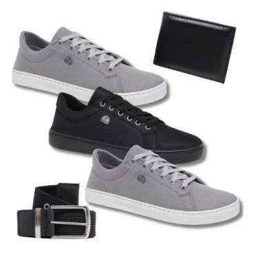 Imagem de Kit Leve Mais po Menos 3 Tênis Masculino + Cinto + Carteira - Bless Ac