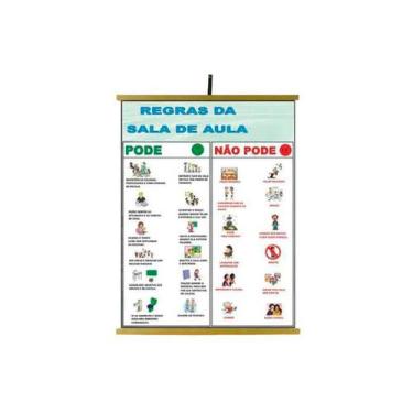 Imagem de Painéis Educativos - Painel Regras da Sala de Aula 1200x900m - Sonho d