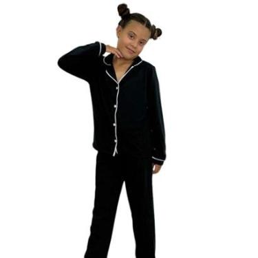 Imagem de Pijama Infantil Menina Inverno Americano Blusa com Gola e Calça Katrine-Feminino