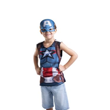 Imagem de Fantasia Infantil Capitão América Pop M Novabrink