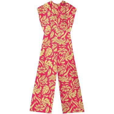 Imagem de Macacão Longo Estampado Com Decote Degagê-Feminino