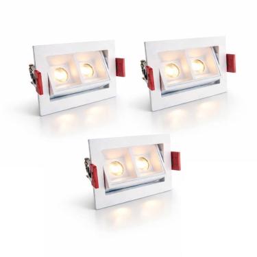 Imagem de 3 Mini Spot Downlight Direcionável Embutir Pontual Luz09