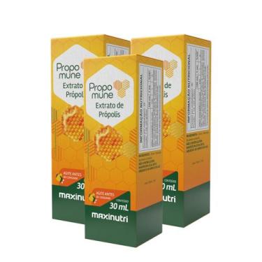Imagem de Kit 3 Propomune Extrato Própolis 30ml Concentrado Maxinutri