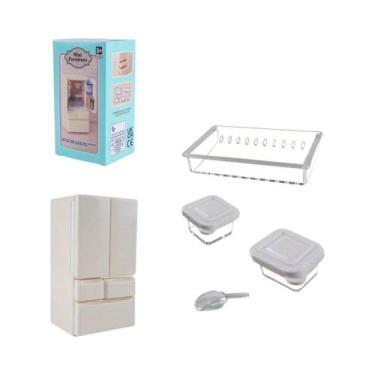 Imagem de Mini Geladeira De Brinquedo Infantil Com Duas Portas, Móveis Para Casa