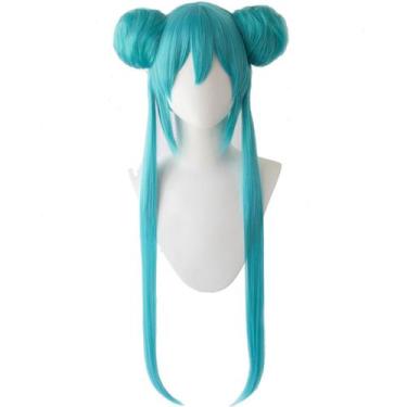 Imagem de Peruca de cosplay Hatsune Miku Anime Fantasia de festa de cosplay - ta