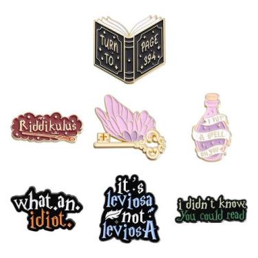 Imagem de Conjunto de broches Creative Book Theme Enamel Alloy - yiweisai