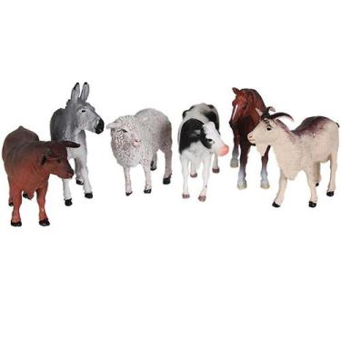 Imagem de Animais de celeiro em miniatura, cavalo, vaca, ovelha, estat - Gloome 