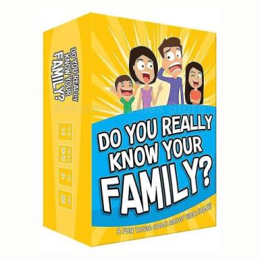 Imagem de Cartão de jogo de tabuleiro familiar Você realmente conhece sua famíli