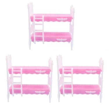 Imagem de Mini House Bed Toy Set de plástico para decoração ou brincadeira - Glo