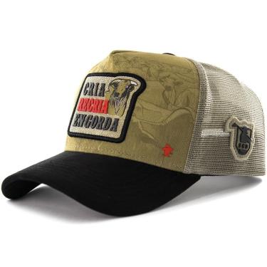 Imagem de Boné Sacudido`s Cria, Recria e Engorda - Bege e Preto