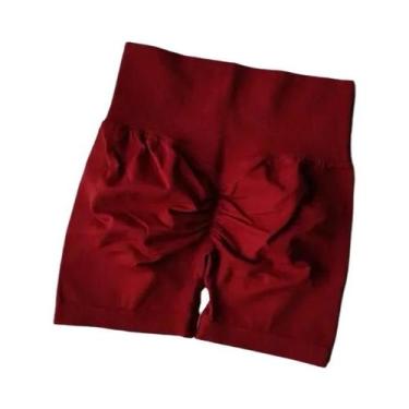 Imagem de Shorts Esportivos De Cintura Alta Para Mulheres, Modelagem Que Levanta