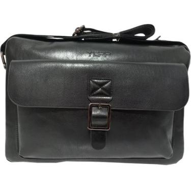 Imagem de Bolsa Pasta de Couro Pu Tiracolo Transversal com Alça - YEPP, Preto
