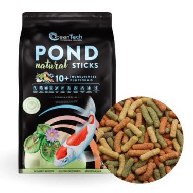 Imagem de Ração Pond Natural Sticks 6kg Ocean Tech Carpa Lago Peixe