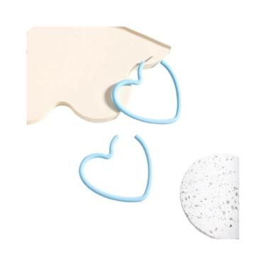 Imagem de Brincos De Argola Grandes De Acrílico Neon Com Estrela Para Mulheres, 