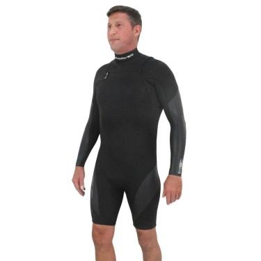 Imagem de Short John Quiksilver 2/2mm Mercury Spring Chest Zip Black Importado-Masculino