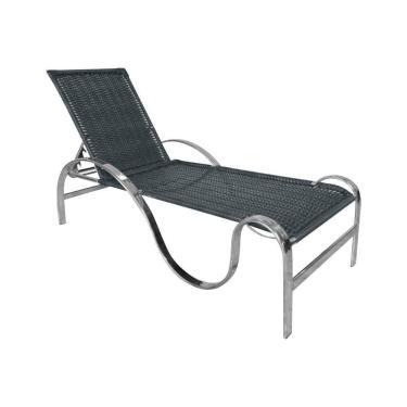 Imagem de Espreguiçadeira Em Corda Náutica Para área Gourmet Bertioga Estrutura Alumínio - Cinza