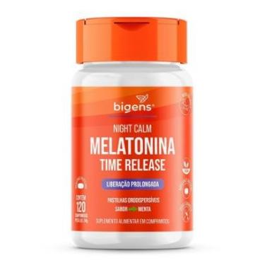 Imagem de Night Calm Melatonina Time Release Liberação Prolongada 120 Comprimidos - Bigens-Unissex