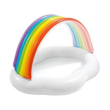 Imagem de Piscina Banheira Infantil Nuvem Arco Iris 82 Litros Intex 