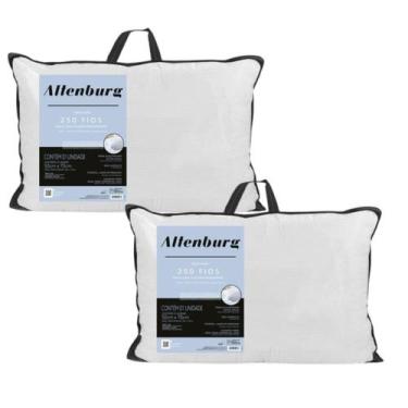Imagem de Kit 2 Travesseiros Altenburg 250 Fios Algodão 50x70 Conforto Premium -