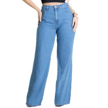 Imagem de Calça Feminina Jeans Sawary Wide leg 280367, 44
