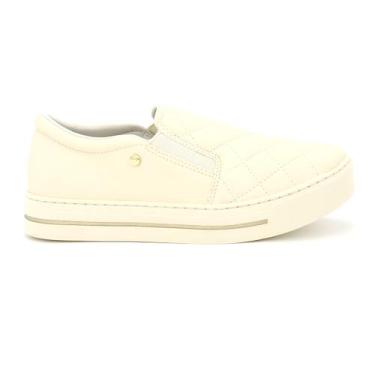 Imagem de Tênis Ramarim 2593104 Sem Cadarço Salto Flatform Feminino, 36, Creme