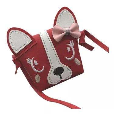Imagem de Bolsa Infantil Ombro Menina Cachorrinho Fofo Varias Cores - HSI, Verme