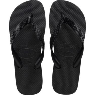 Imagem de Chinelo Havaianas Top Infantil Masculino Preta, 25/26, Preto