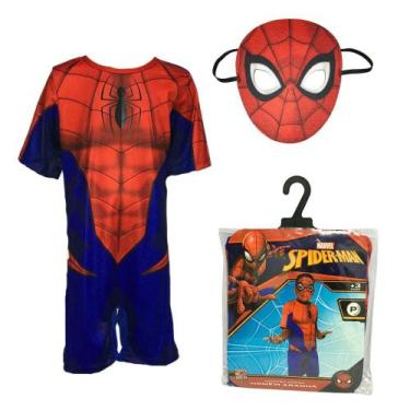 Imagem de Fantasia Infantil Homem Aranha Curta Com Máscara - Fantasias Carol NB,