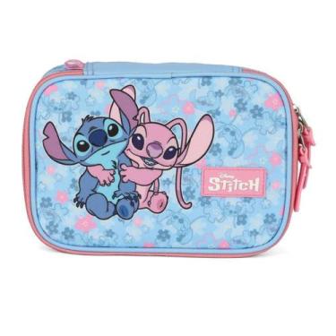 Imagem de Estojo Box Para 100 Lapis Stitch Rosa - Luxcel