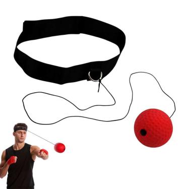 Imagem de Kit Bola de Reflexo para Boxe SU-PUXA11 com Faixa Ajustável e 3 Níveis de Treino Preto AB Mídia
