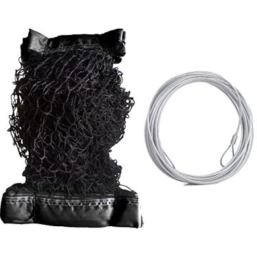 Imagem de Kit Rede de Beach Tennis Quatro Lonas e Cabo de Aço (Preto)