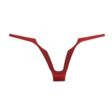 Imagem de Capa para volante de carro, acessório para moldura de volante de carro, ABS em forma de V, acabamento decorativo para moldura para volante de carro serve para Alfa Romeo Stelvio Giulia, duas cores (vermelho)