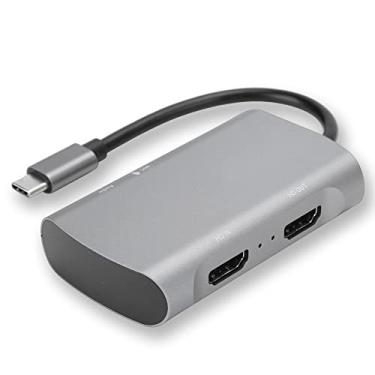 Imagem de Placa de captura de vídeo HDMI USB, adaptador de transmissão de placa de vídeo 1080p, interface ocn tipo C, cartão de captura 4K, cinza prateado