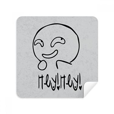 Imagem de Strange SLE Black Cute Chat Happy Glasses Pano Limpador de tela Tecido de Camurça Pacote com 2