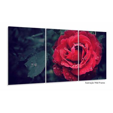 Imagem de Quadros Decorativos Rosa Amarelo Botanico Sala Quarto 120x60