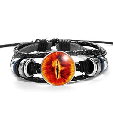 Imagem de Pulseira Olho de Dragão de Fogo Unissex e Ajustável