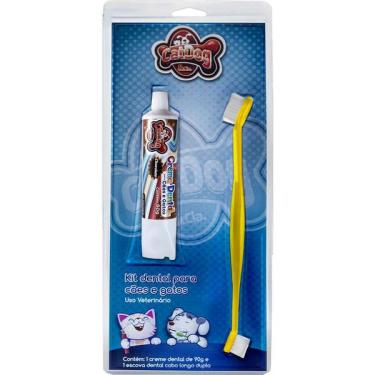 Imagem de Kit Dental CatDog & Cia Escova e Creme Dental Chocolate para Cães e Gatos - Chocolate