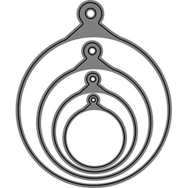 Imagem de 4 peças de moldes de corte de bola de Natal, faça você mesmo scrapbooking artista de corte de metal estêncil para DIY carimbo de scrapbook/álbum de fotos gravação decorativa faça você mesmo cartões de papel