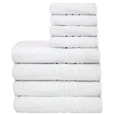 Imagem de Jogo Toalha Hotel - 4 Banho e 4 Rosto Alta Absorção - Profissional Prata - Costura Dupla Reforçada (Branco Off White)