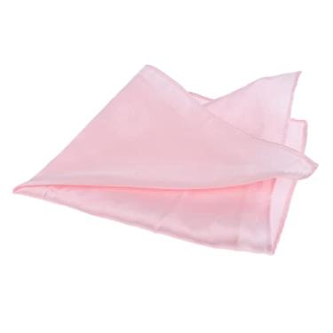 Imagem de Tachiuwa Lenço Masculino de Seda Liso Sólido, Rosa