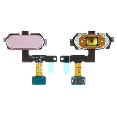 Imagem de Peças de reparo de cabo flexível compatíveis com Samsung J530F Galaxy J5 (2017), J730F Galaxy J7 (2017), (botão de menu, rosa, com plástico, original (PRC))