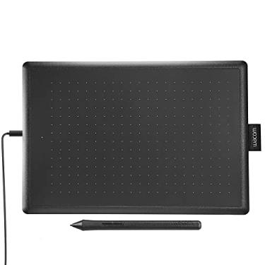 Imagem de One by Wacom Tablet médio de desenho gráfico, portátil e versátil para estudantes e criadores, 27,7 x 18,8 cm, caneta ergonômica sensível à pressão 2048, compatível com Chromebook, Mac e Windows