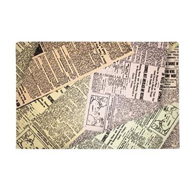 Imagem de DIYthinker Tapete de fundo com estampa de veias de jornal, tapete antiderrapante para porta de banheiro